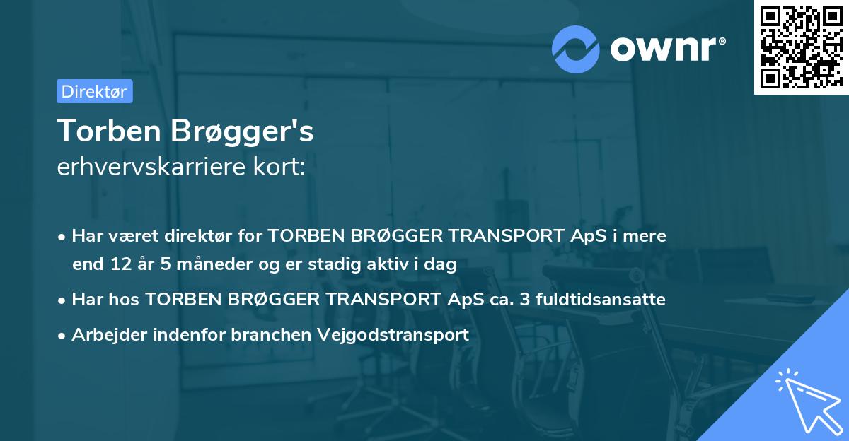 Torben Brøgger's erhvervskarriere kort