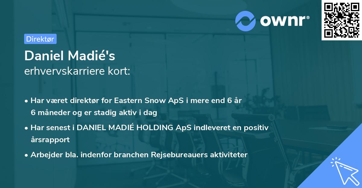 Daniel Madié's erhvervskarriere kort