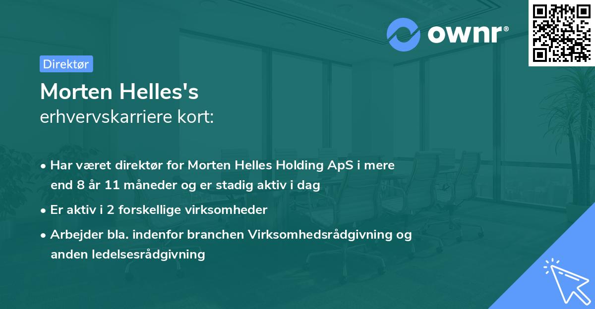 Morten Helles's erhvervskarriere kort