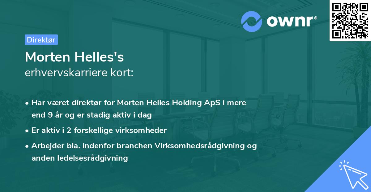 Morten Helles's erhvervskarriere kort