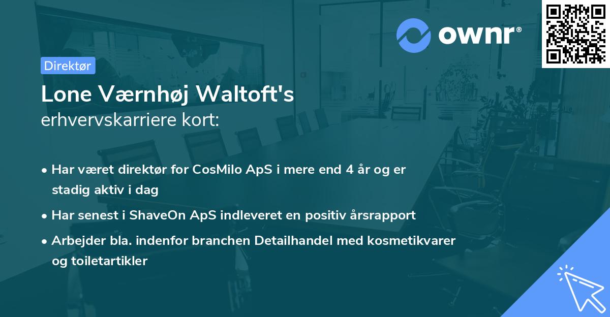 Lone Værnhøj Waltoft's erhvervskarriere kort