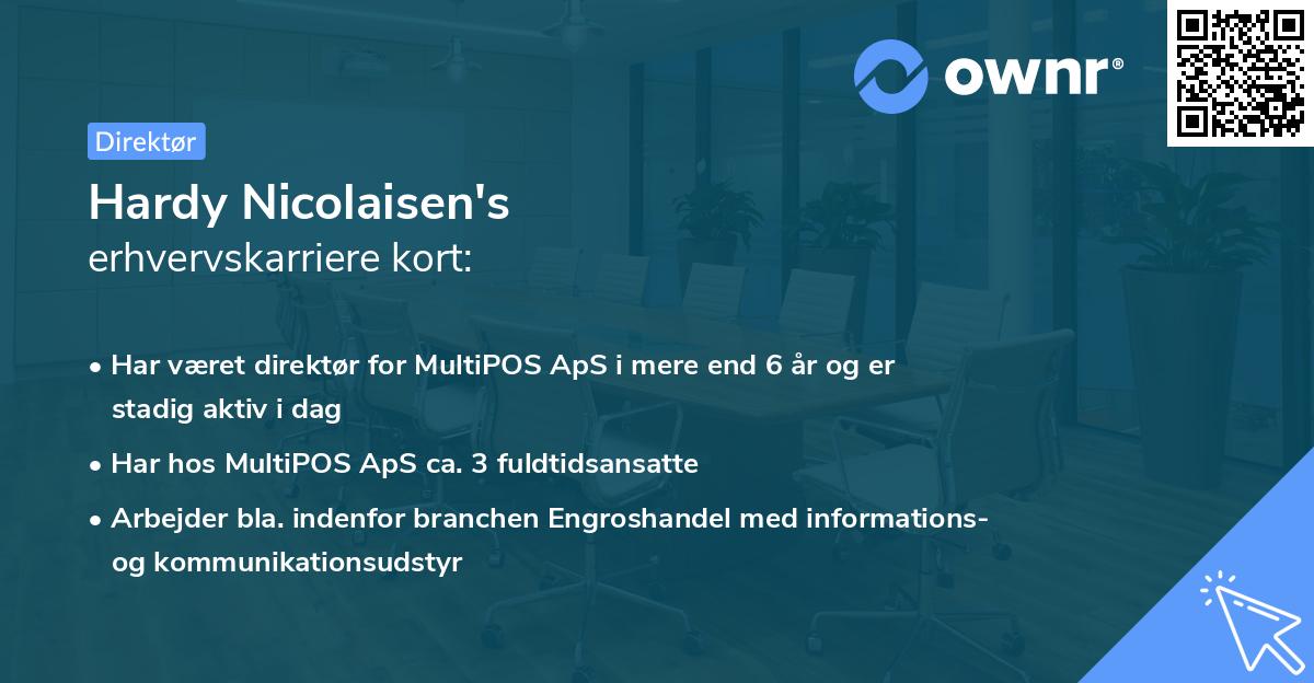 Hardy Nicolaisen's erhvervskarriere kort
