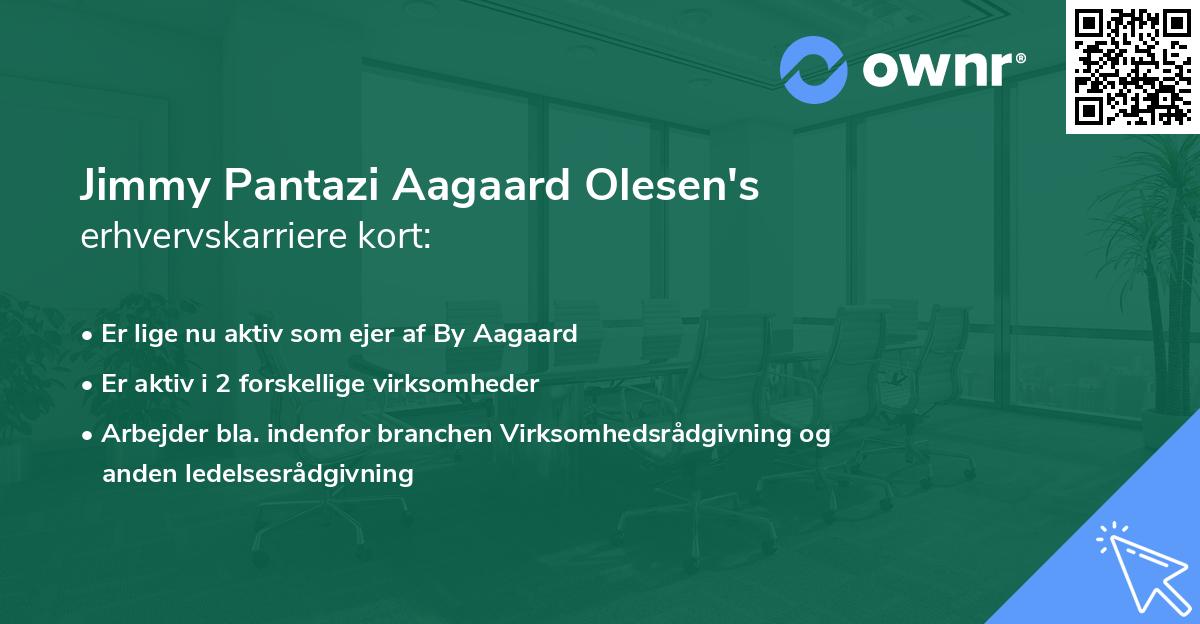 Jimmy Pantazi Aagaard Olesen's erhvervskarriere kort