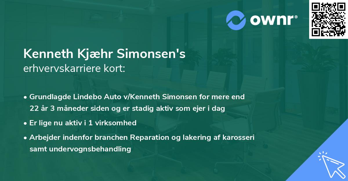 Kenneth Kjæhr Simonsen's erhvervskarriere kort