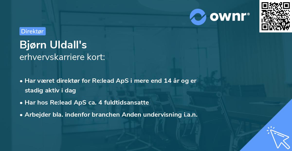 Bjørn Uldall's erhvervskarriere kort