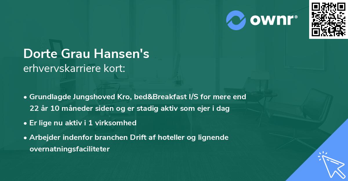 Dorte Grau Hansen's erhvervskarriere kort