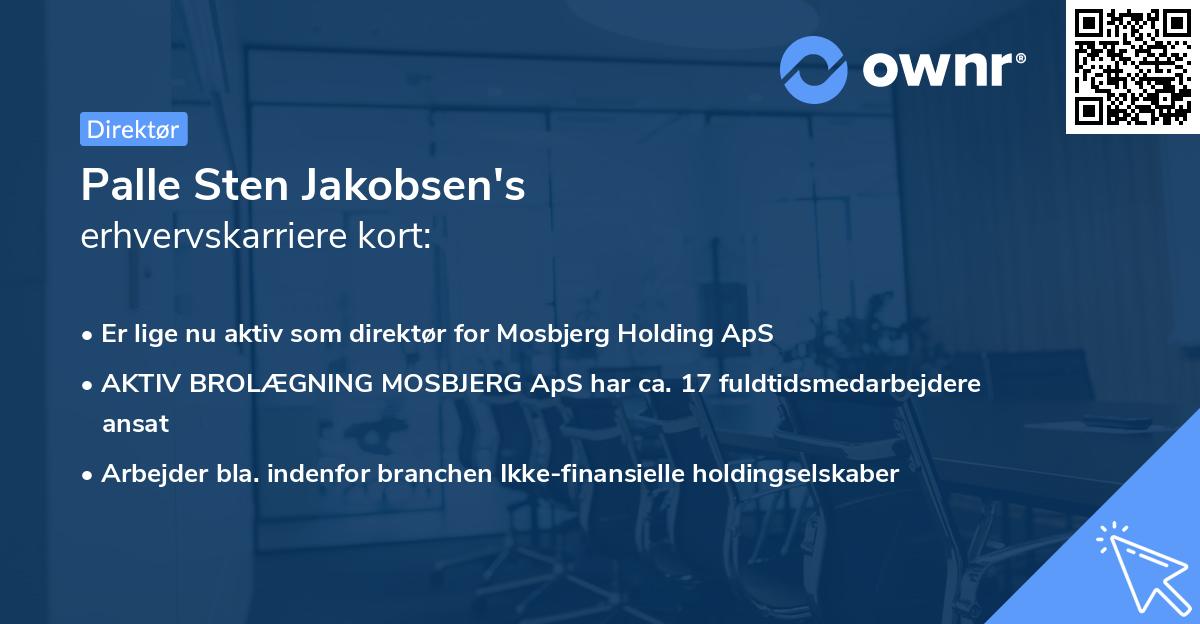 Palle Sten Jakobsen's erhvervskarriere kort