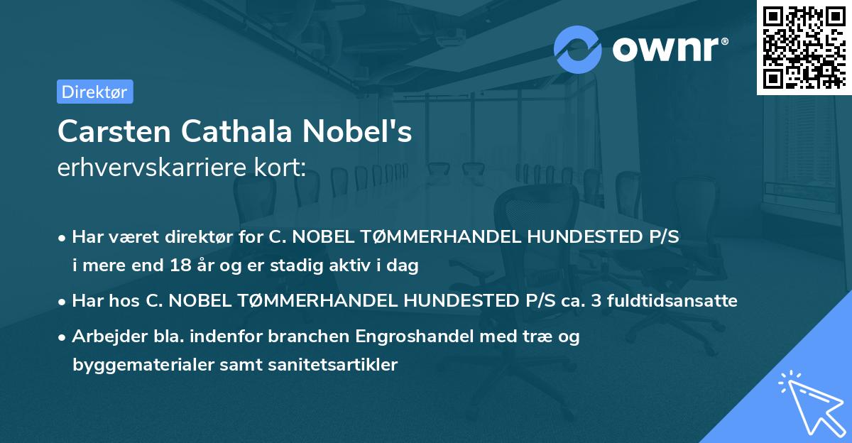 Carsten Cathala Nobel's erhvervskarriere kort
