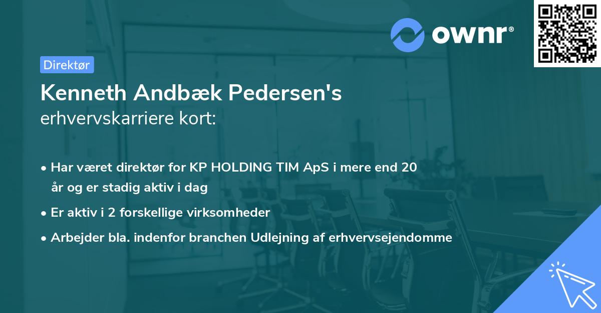 Kenneth Andbæk Pedersen's erhvervskarriere kort