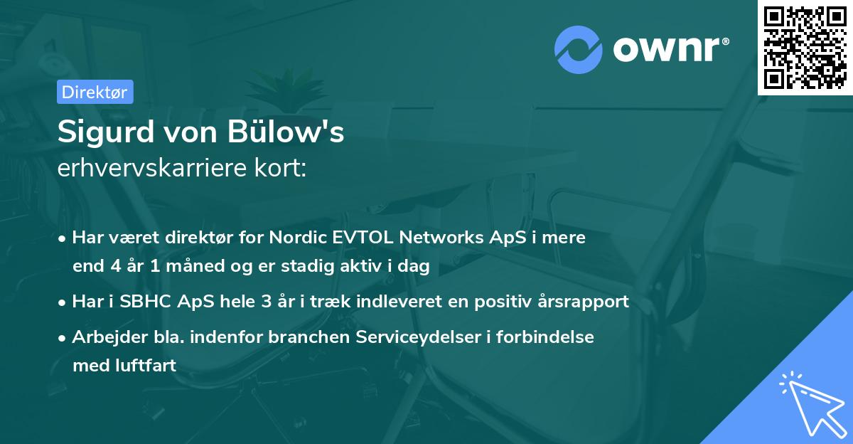 Sigurd von Bülow's erhvervskarriere kort