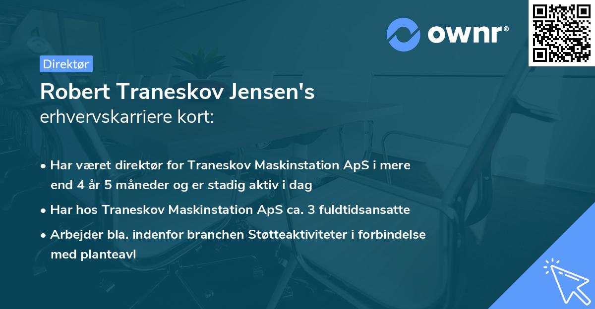 Robert Traneskov Jensen's erhvervskarriere kort