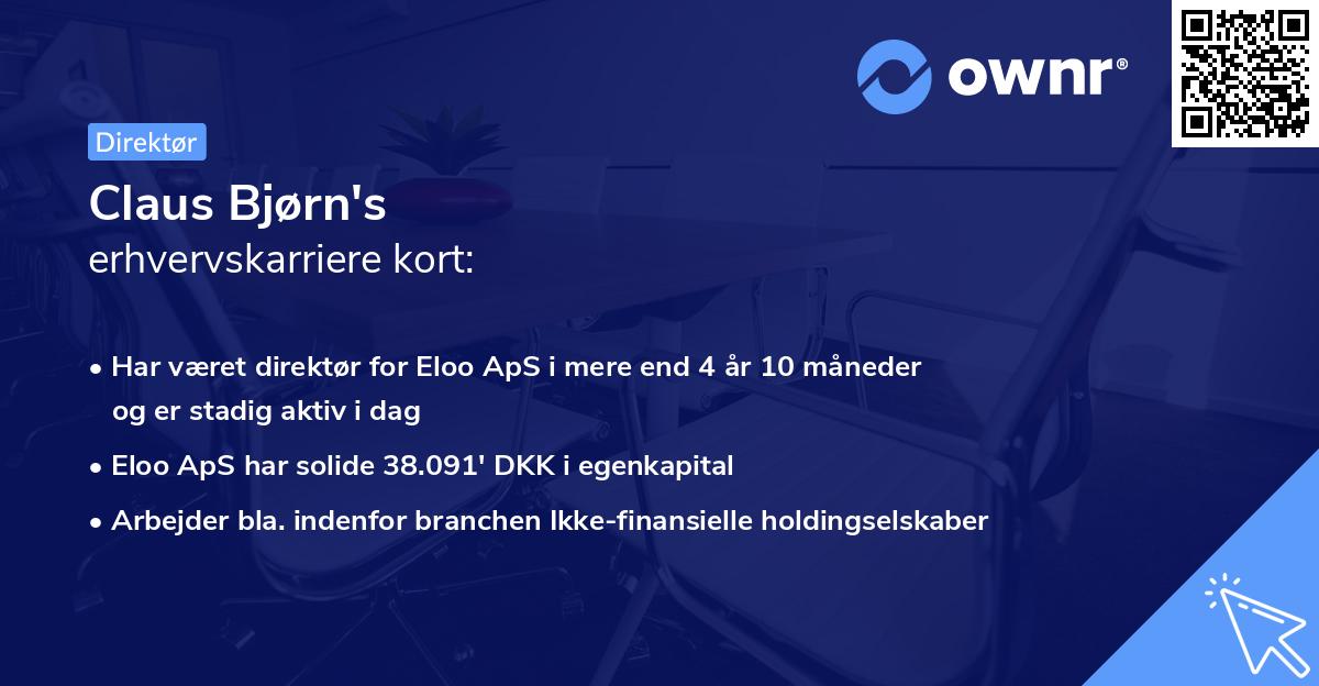 Claus Bjørn's erhvervskarriere kort