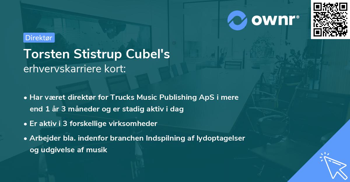 Torsten Stistrup Cubel's erhvervskarriere kort