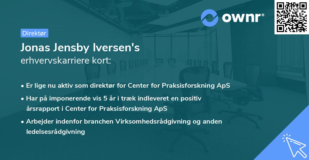 Jonas Jensby Iversen's erhvervskarriere kort