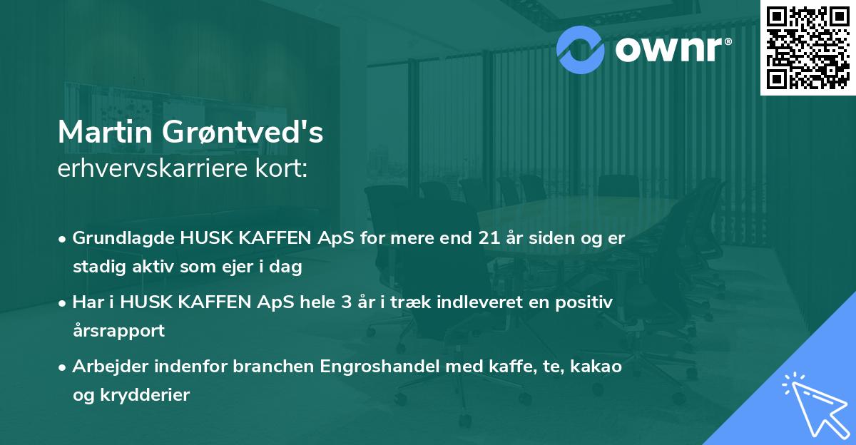 Martin Grøntved's erhvervskarriere kort