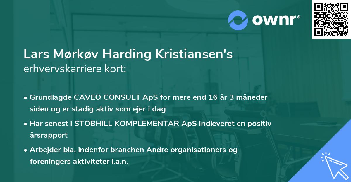 Lars Mørkøv Harding Kristiansen's erhvervskarriere kort