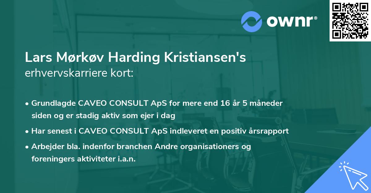 Lars Mørkøv Harding Kristiansen's erhvervskarriere kort