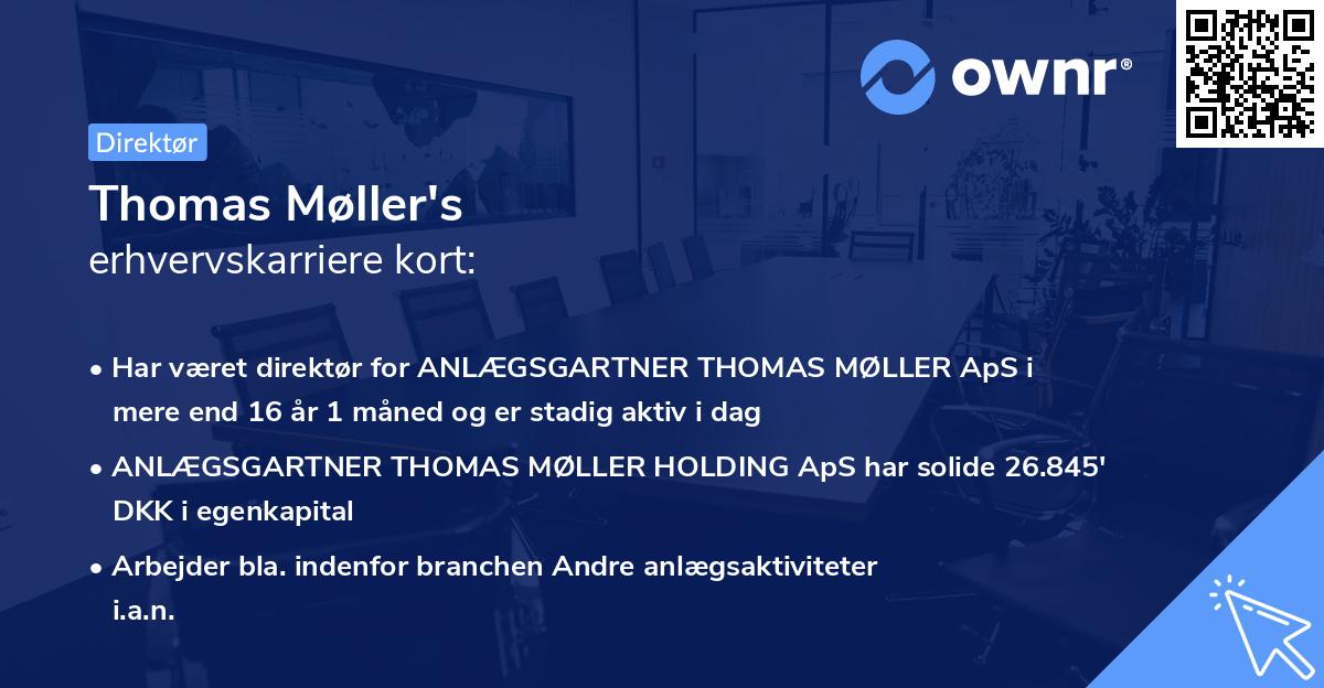 Thomas Møller's erhvervskarriere kort