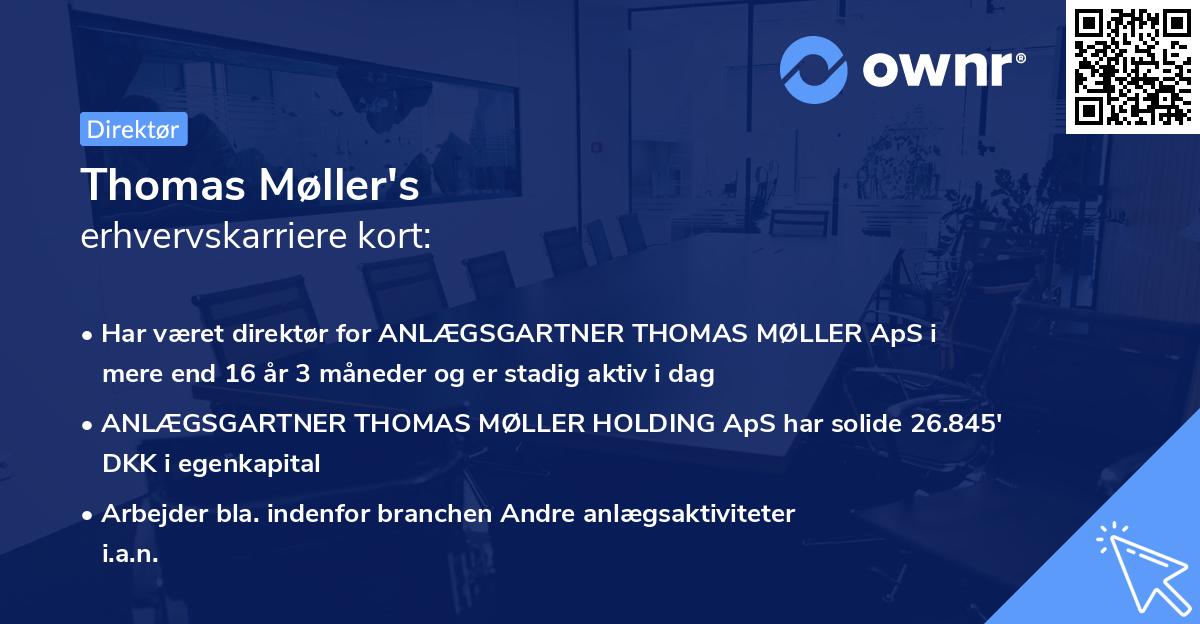 Thomas Møller's erhvervskarriere kort