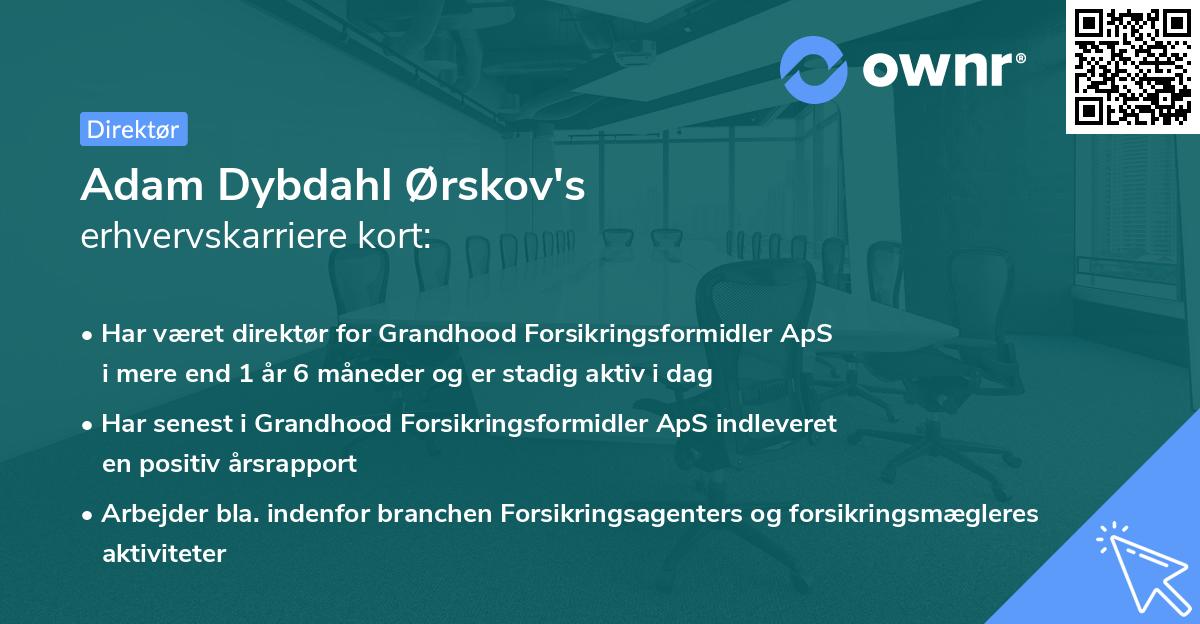 Adam Dybdahl Ørskov's erhvervskarriere kort