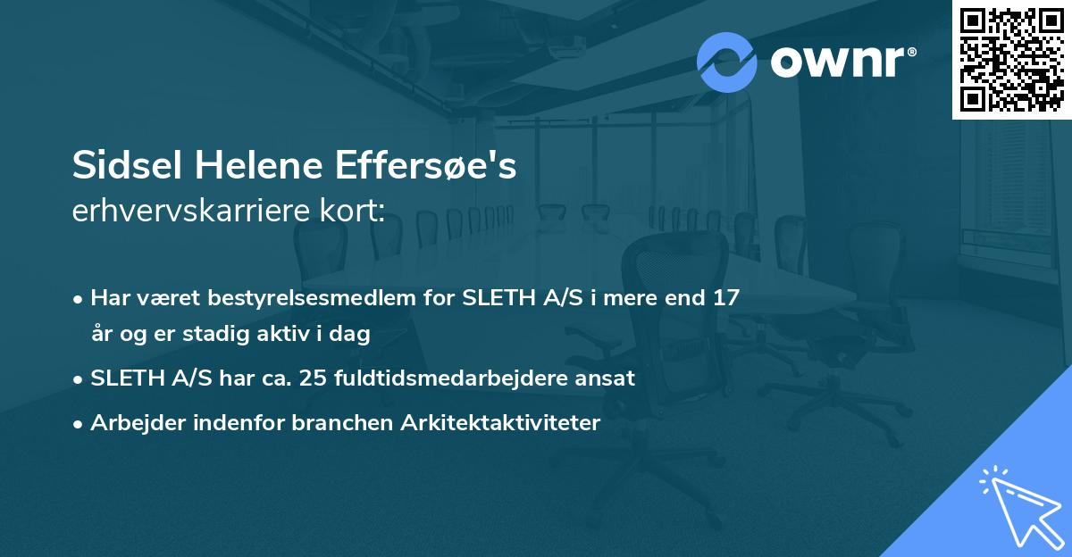 Sidsel Helene Effersøe's erhvervskarriere kort