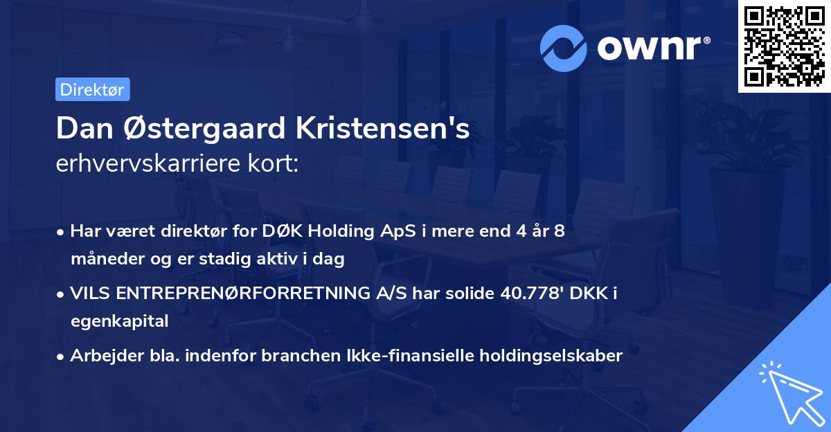 Dan Østergaard Kristensen's erhvervskarriere kort
