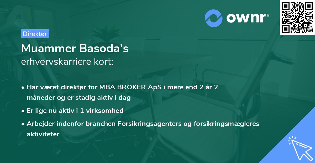 Muammer Basoda's erhvervskarriere kort