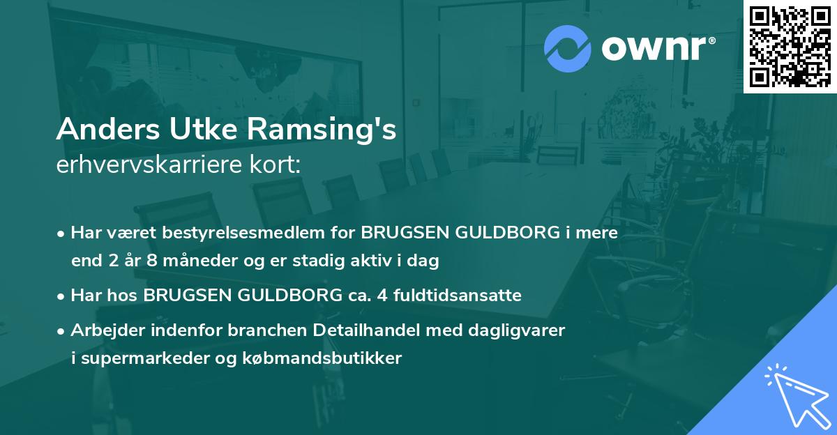 Anders Utke Ramsing's erhvervskarriere kort