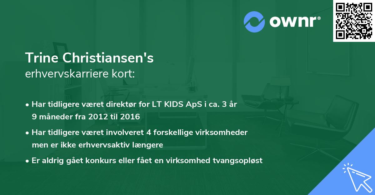 Trine Christiansen's erhvervskarriere kort