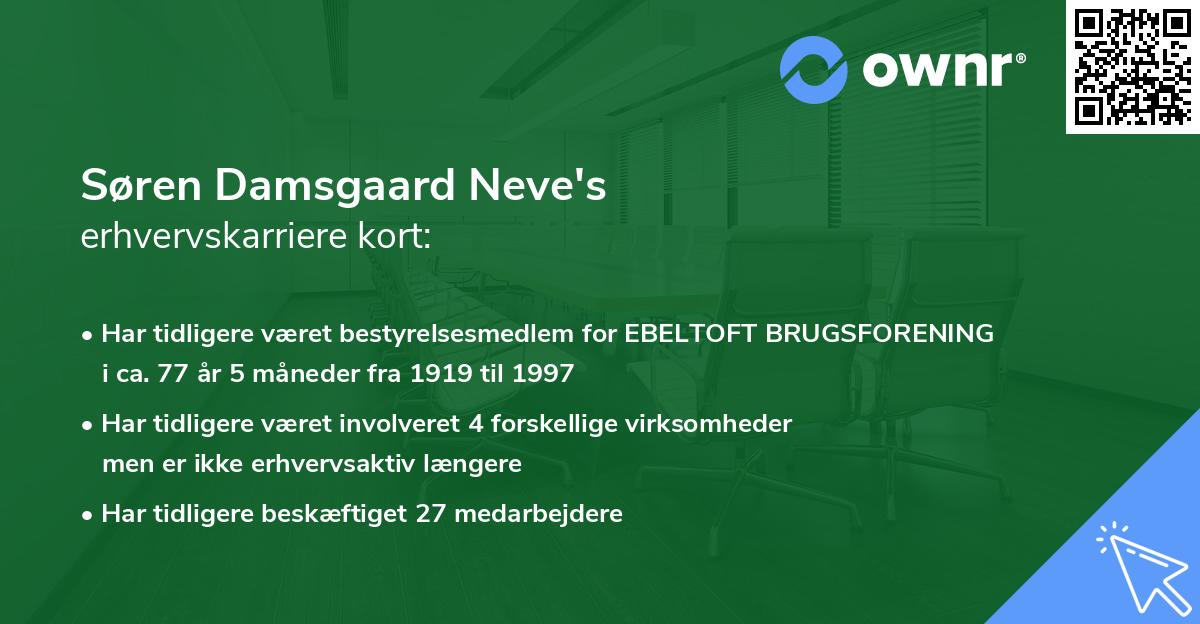 Søren Damsgaard Neve's erhvervskarriere kort