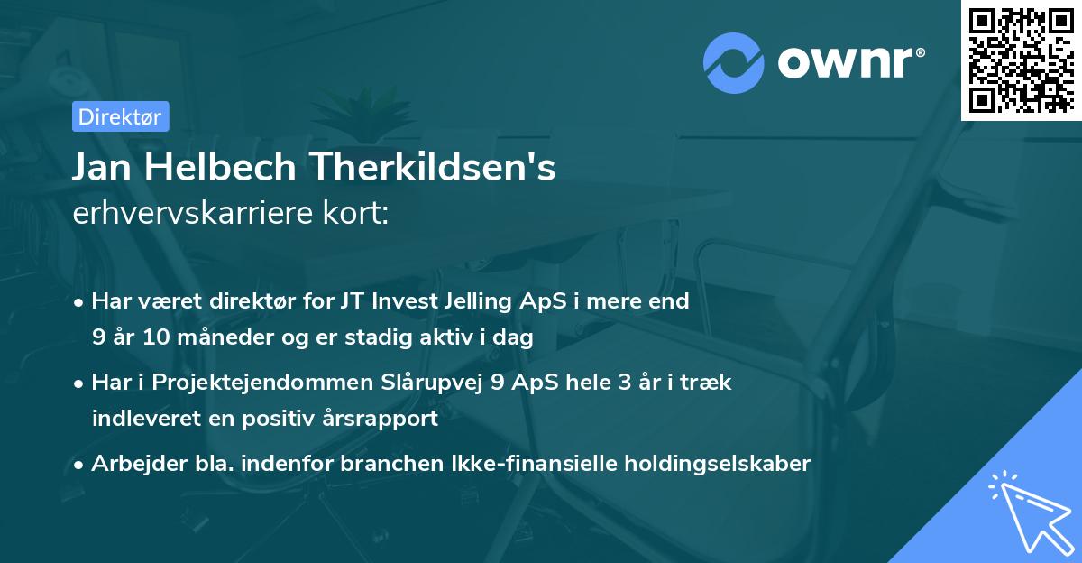 Jan Helbech Therkildsen's erhvervskarriere kort