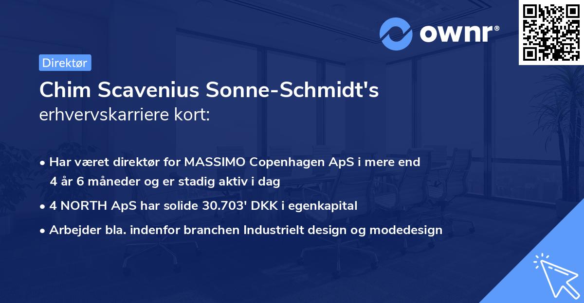 Chim Scavenius Sonne-Schmidt's erhvervskarriere kort
