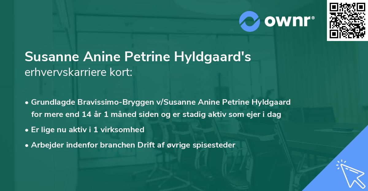 Susanne Anine Petrine Hyldgaard's erhvervskarriere kort