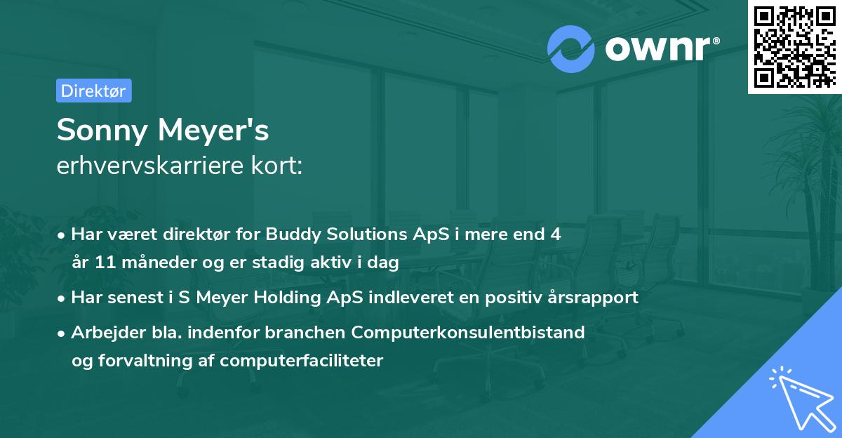Sonny Meyer's erhvervskarriere kort
