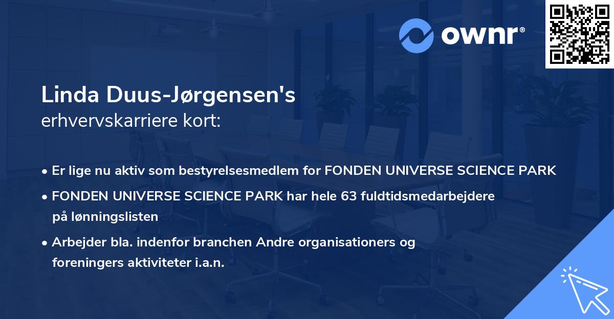 Linda Duus-Jørgensen's erhvervskarriere kort