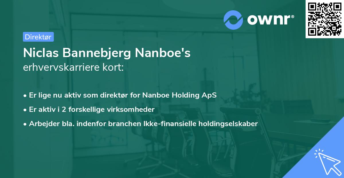 Niclas Bannebjerg Nanboe's erhvervskarriere kort