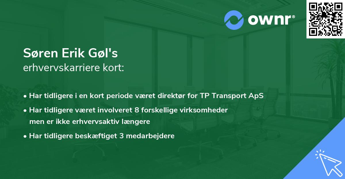 Søren Erik Gøl's erhvervskarriere kort