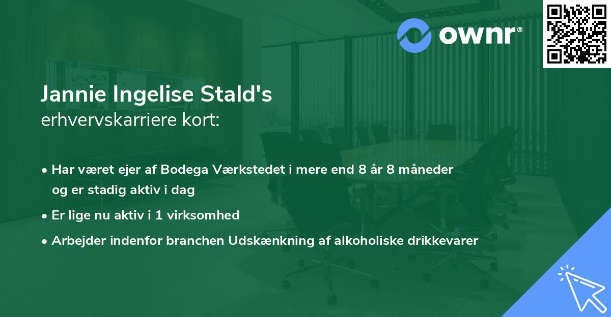Jannie Ingelise Stald's erhvervskarriere kort