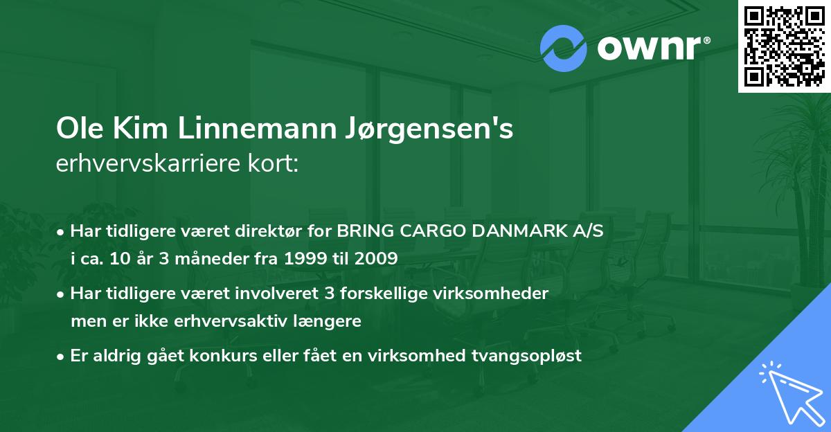 Ole Kim Linnemann Jørgensen's erhvervskarriere kort