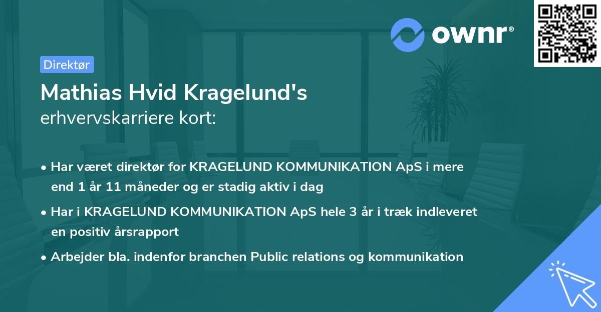 Mathias Hvid Kragelund's erhvervskarriere kort