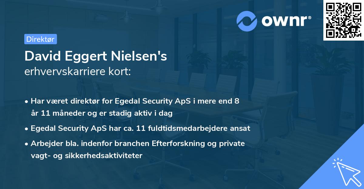 David Eggert Nielsen's erhvervskarriere kort