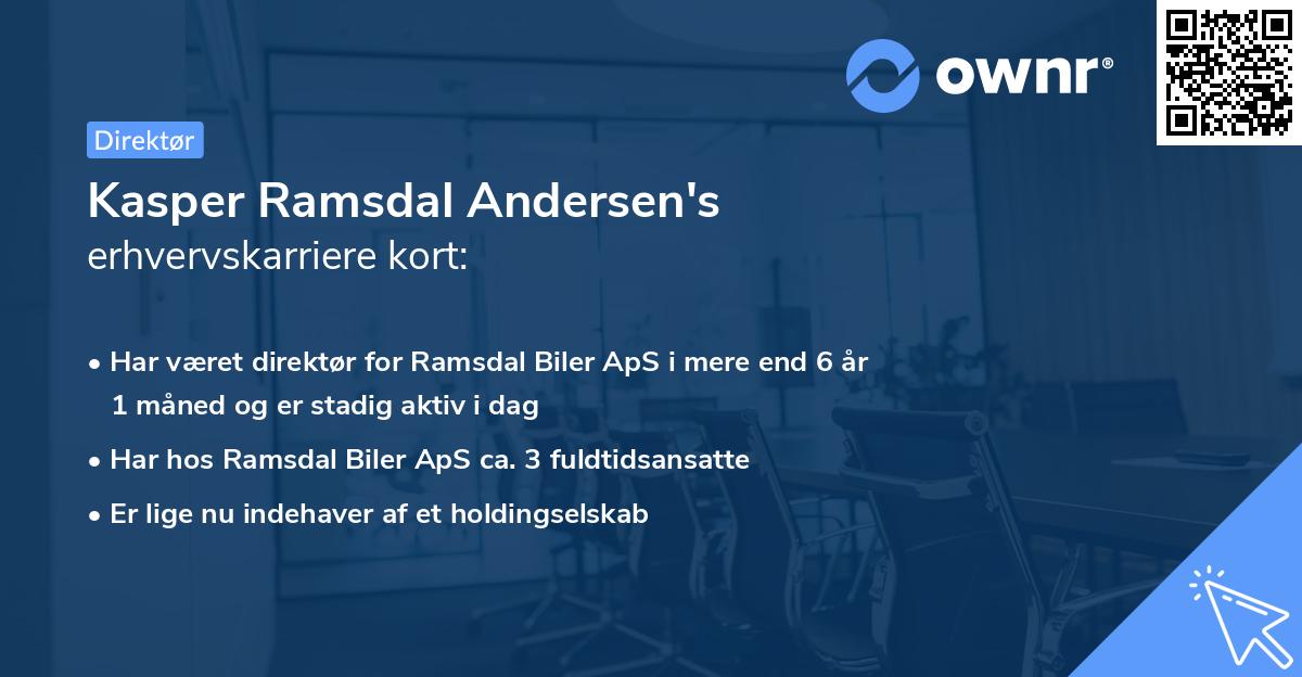 Kasper Ramsdal Andersen's erhvervskarriere kort