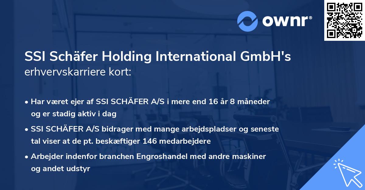 SSI Schäfer Holding International GmbH's erhvervskarriere kort