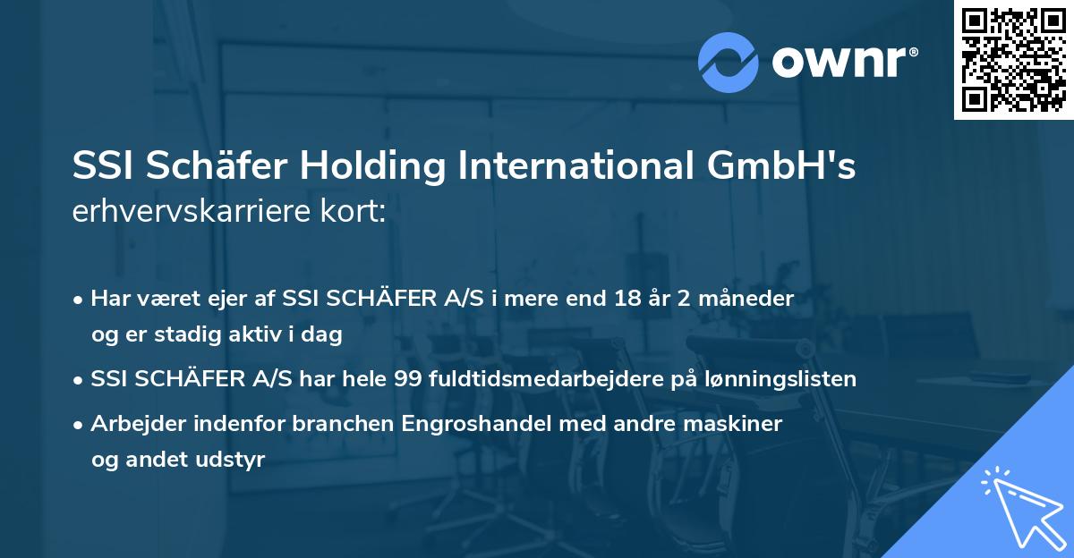 SSI Schäfer Holding International GmbH's erhvervskarriere kort