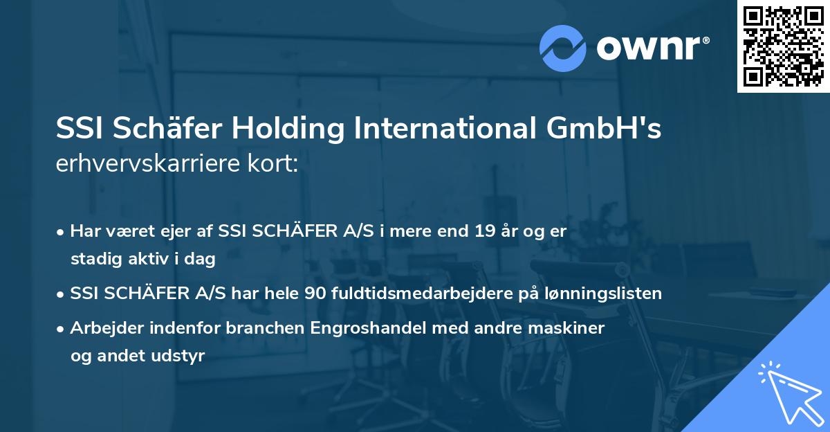 SSI Schäfer Holding International GmbH's erhvervskarriere kort