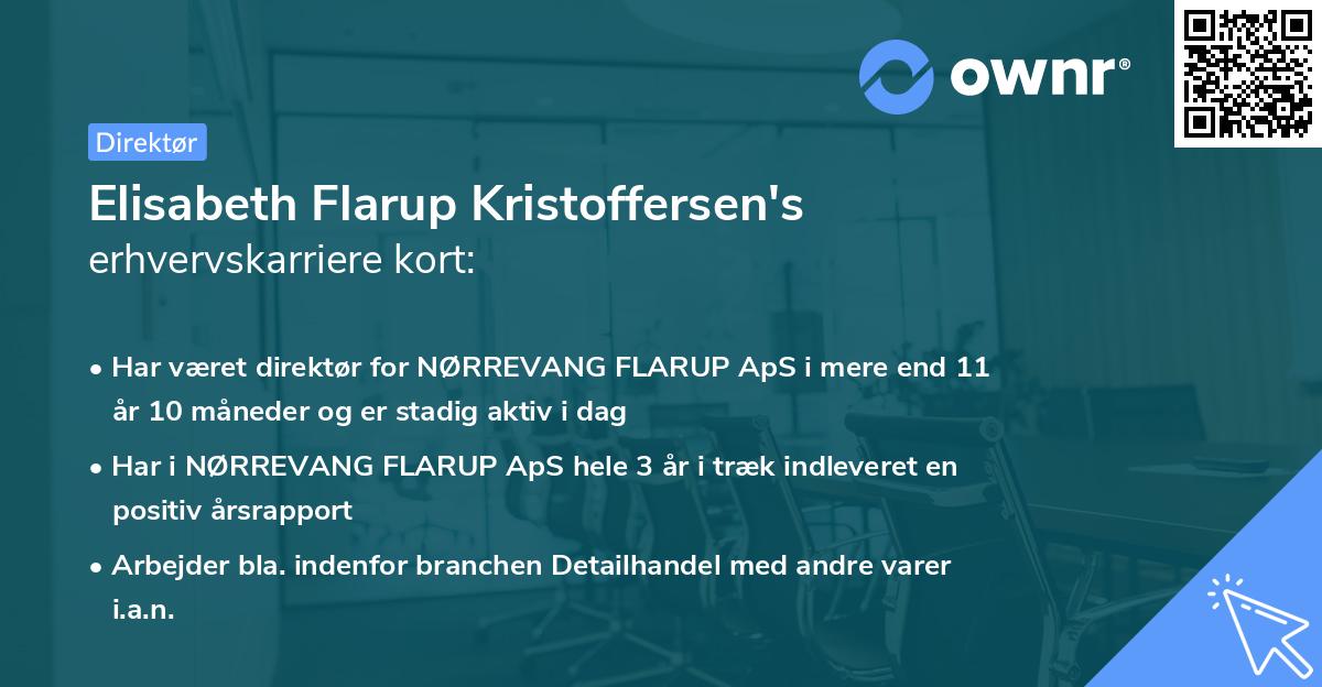 Elisabeth Flarup Kristoffersen's erhvervskarriere kort