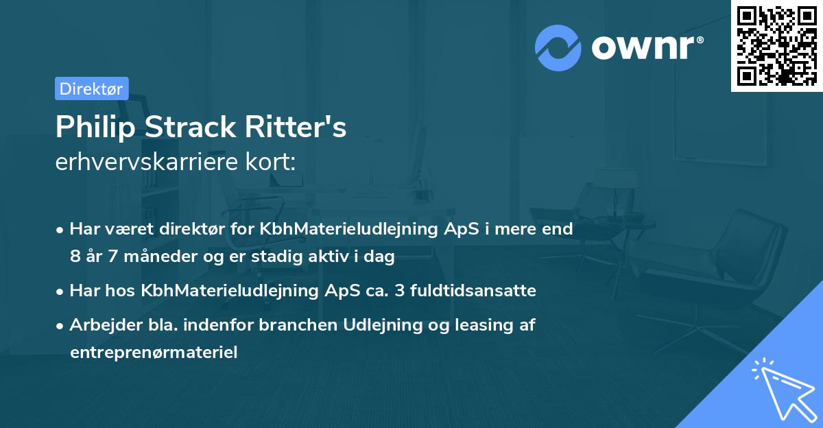Philip Strack Ritter's erhvervskarriere kort