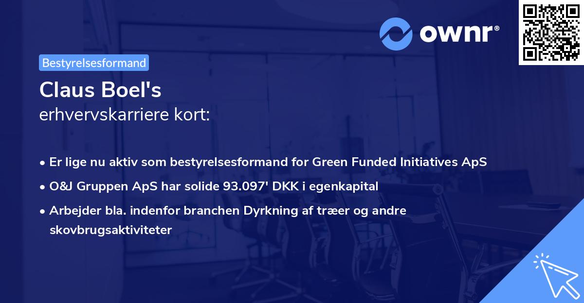 Claus Boel's erhvervskarriere kort