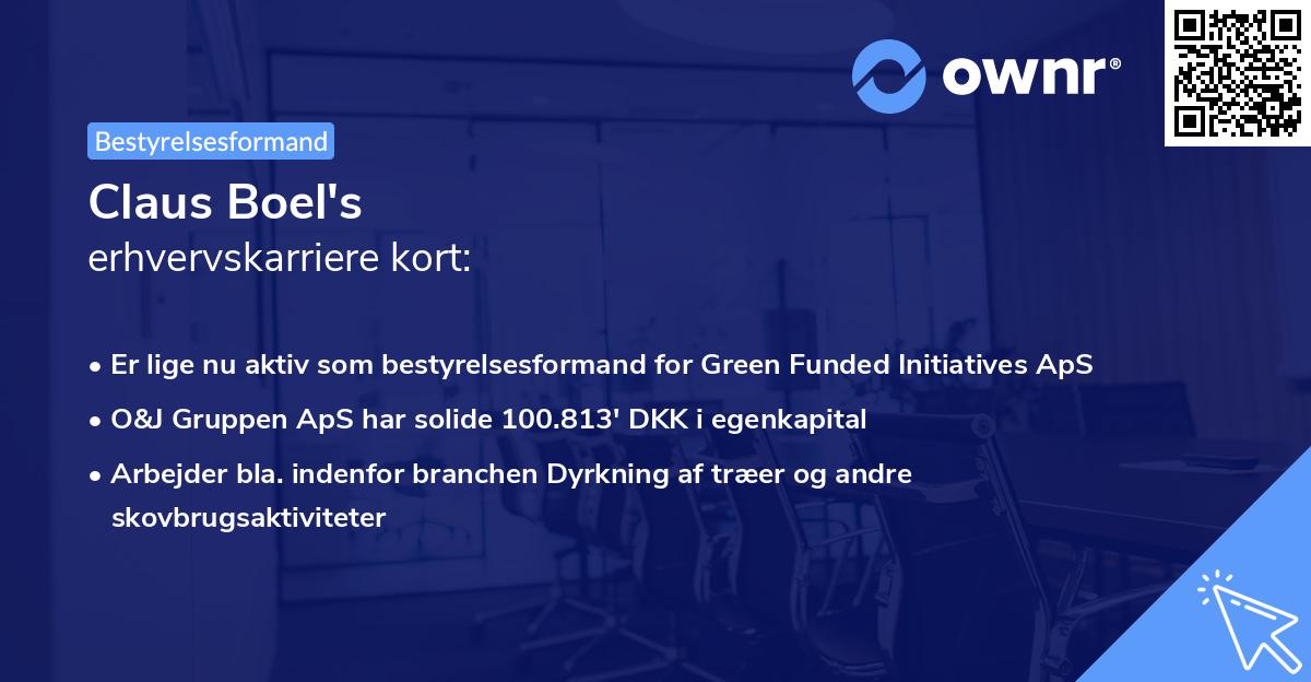 Claus Boel's erhvervskarriere kort