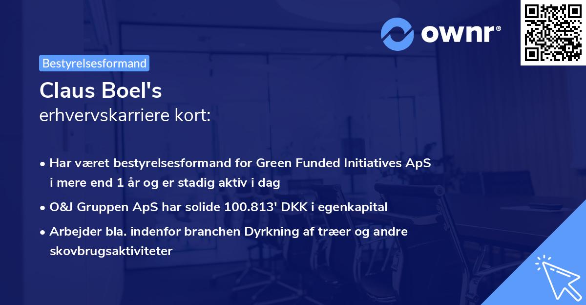 Claus Boel's erhvervskarriere kort